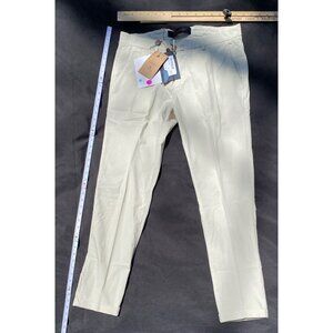 B Settecento Beige Men's Pants Size 32 NWT Cotton Blend Straight Fit Button & Zi